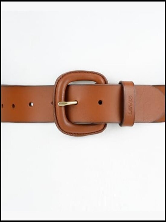 Women\'s Casual Wrapped Buckle Leather Belt, 1.5\